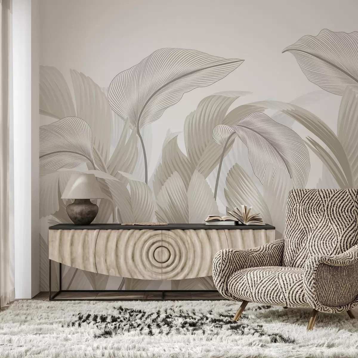 fototapeter Frodig løvverk w02508v4