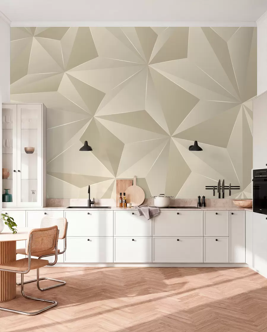 fototapeter Beige geometrisk relieff u42449