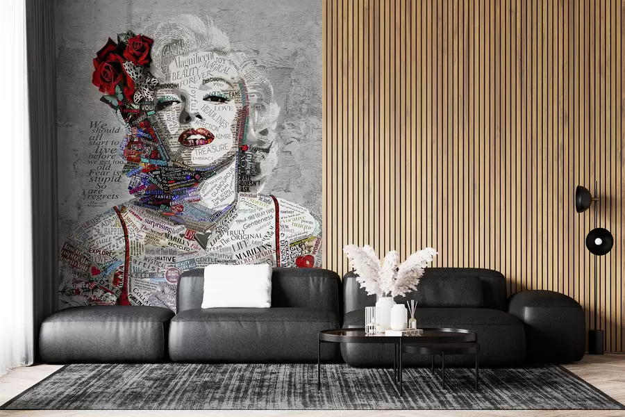 fototapeter Abstrakt portrett av Marilyn Monroe u45698