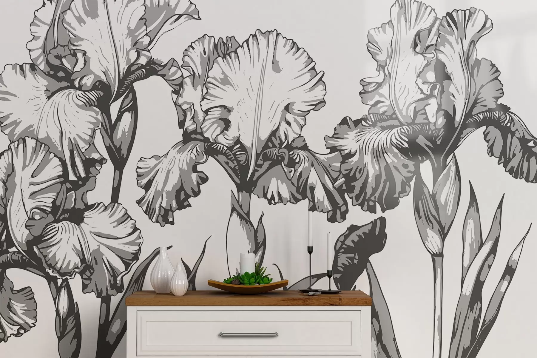 fototapeter Grafiske bilder av iris w02526