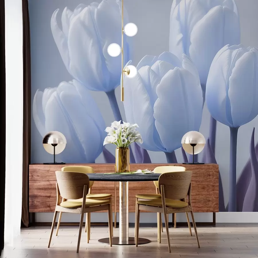 fototapeter Delikat bukett med tulipaner w02616v1