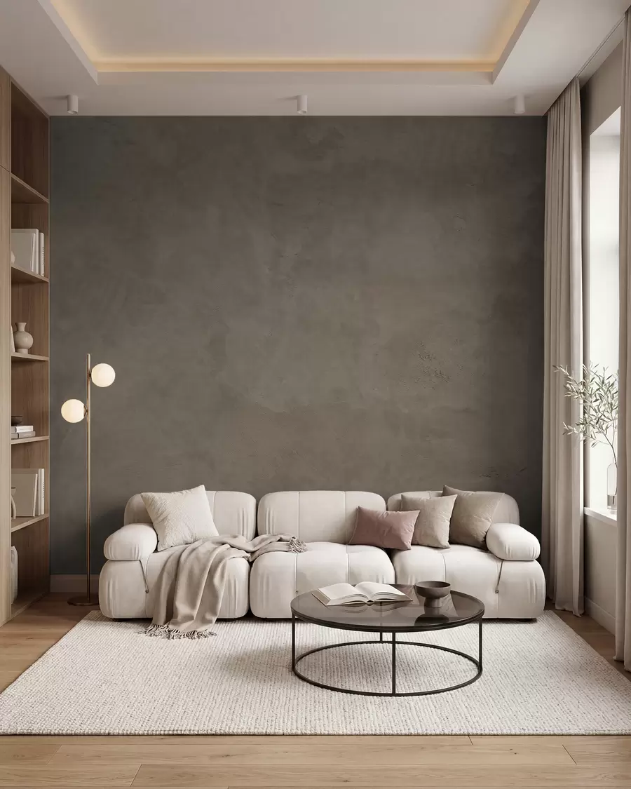 fototapeter Brun og beige bakgrunn med betongveggeffekt w02553v3