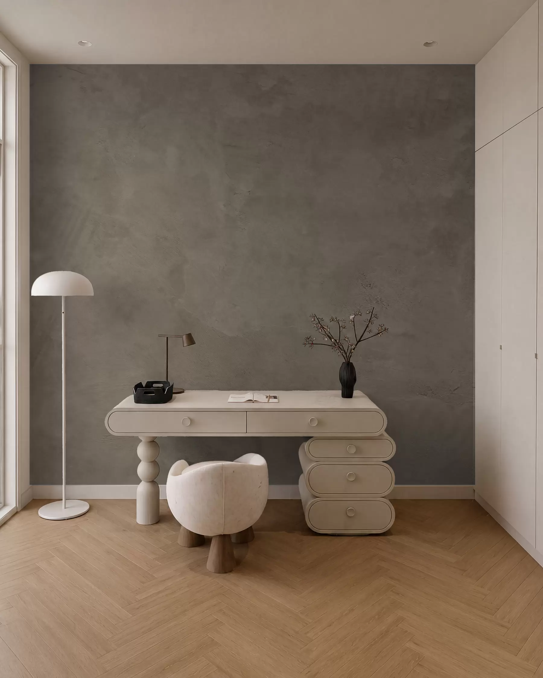 fototapeter Brun og beige bakgrunn med betongveggeffekt w02553v3