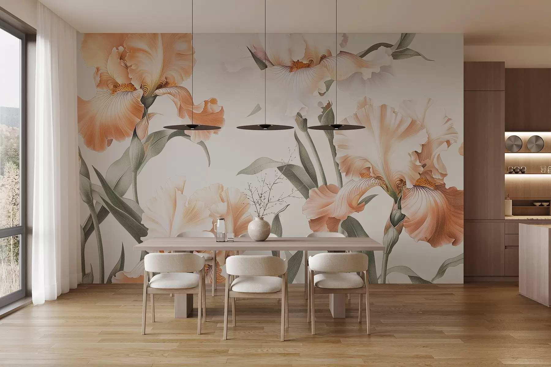 fototapeter Iris i pastellfarger w08568