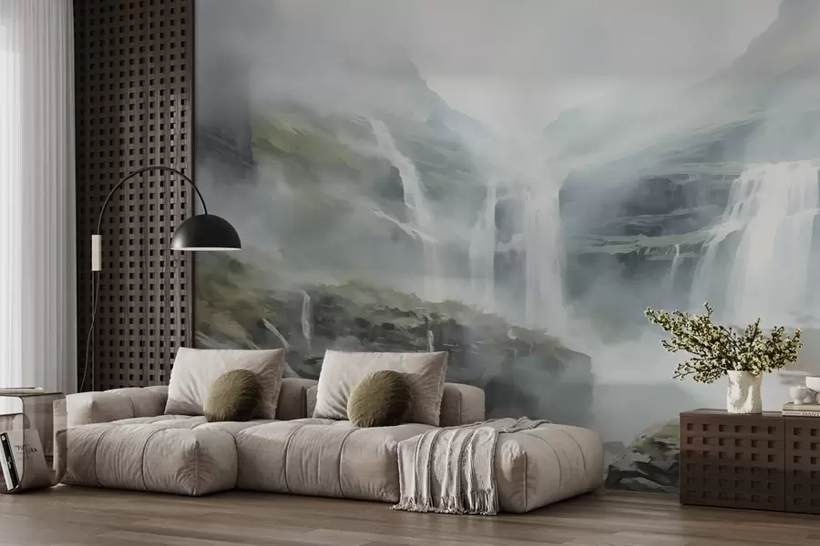 fototapeter Foss i tåke w08572