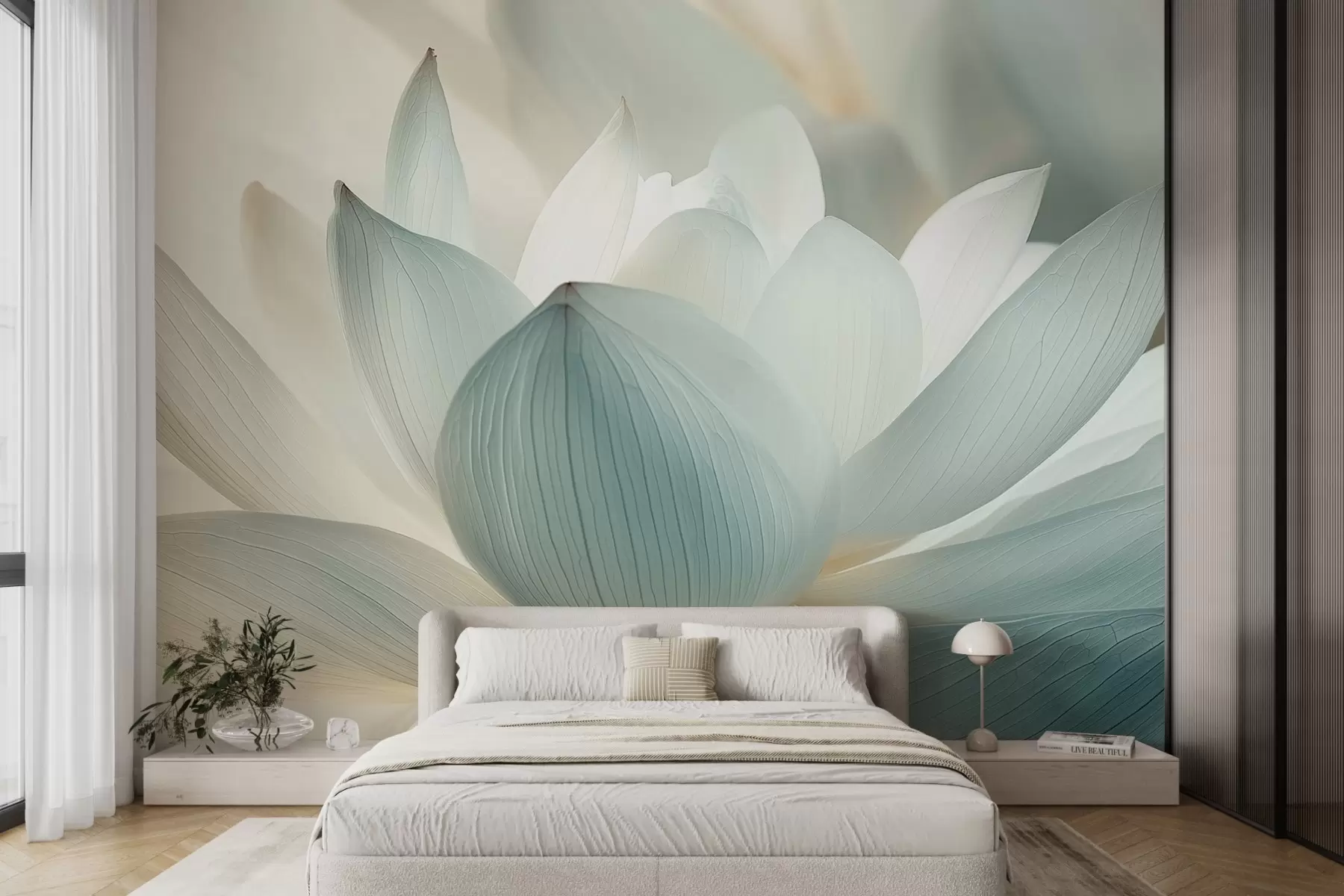 fototapeter Elegant lotus i delikate nyanser w08487