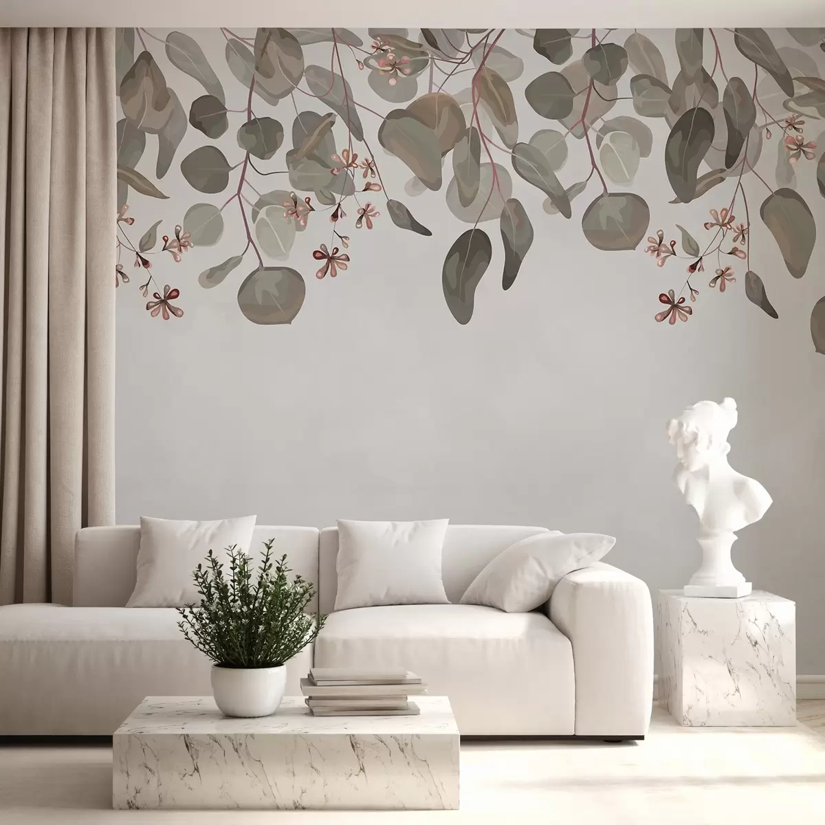 fototapeter blader på toppen w02668