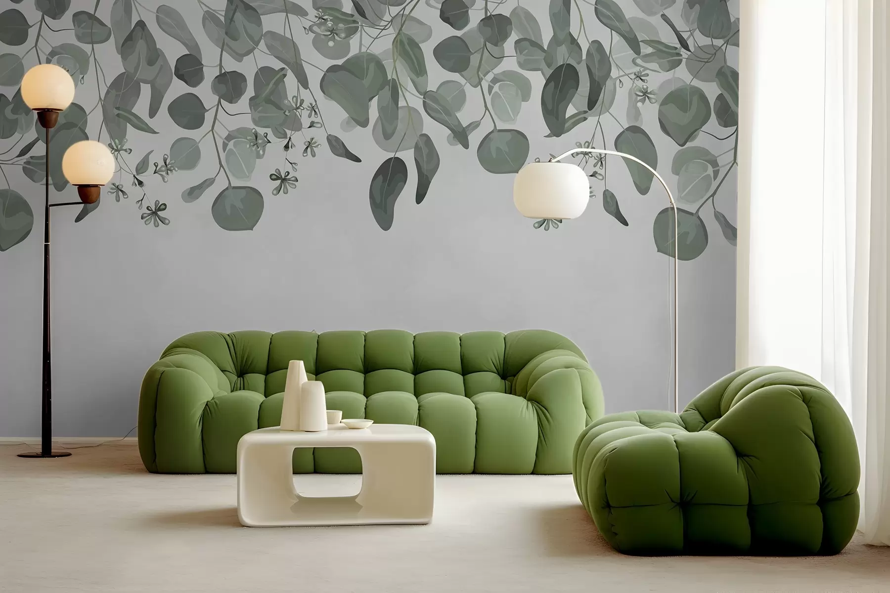 fototapeter bladene på toppen er grønne w02668v1