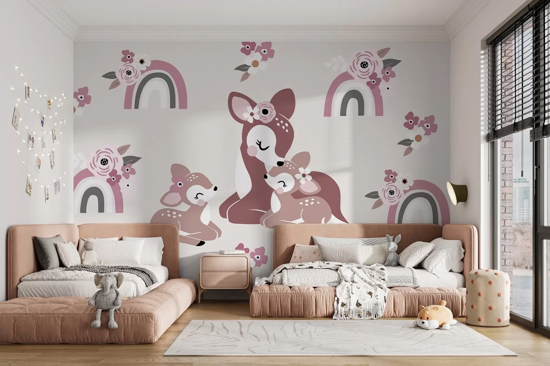 fototapeter rådyrmor og rådyrunge w02672