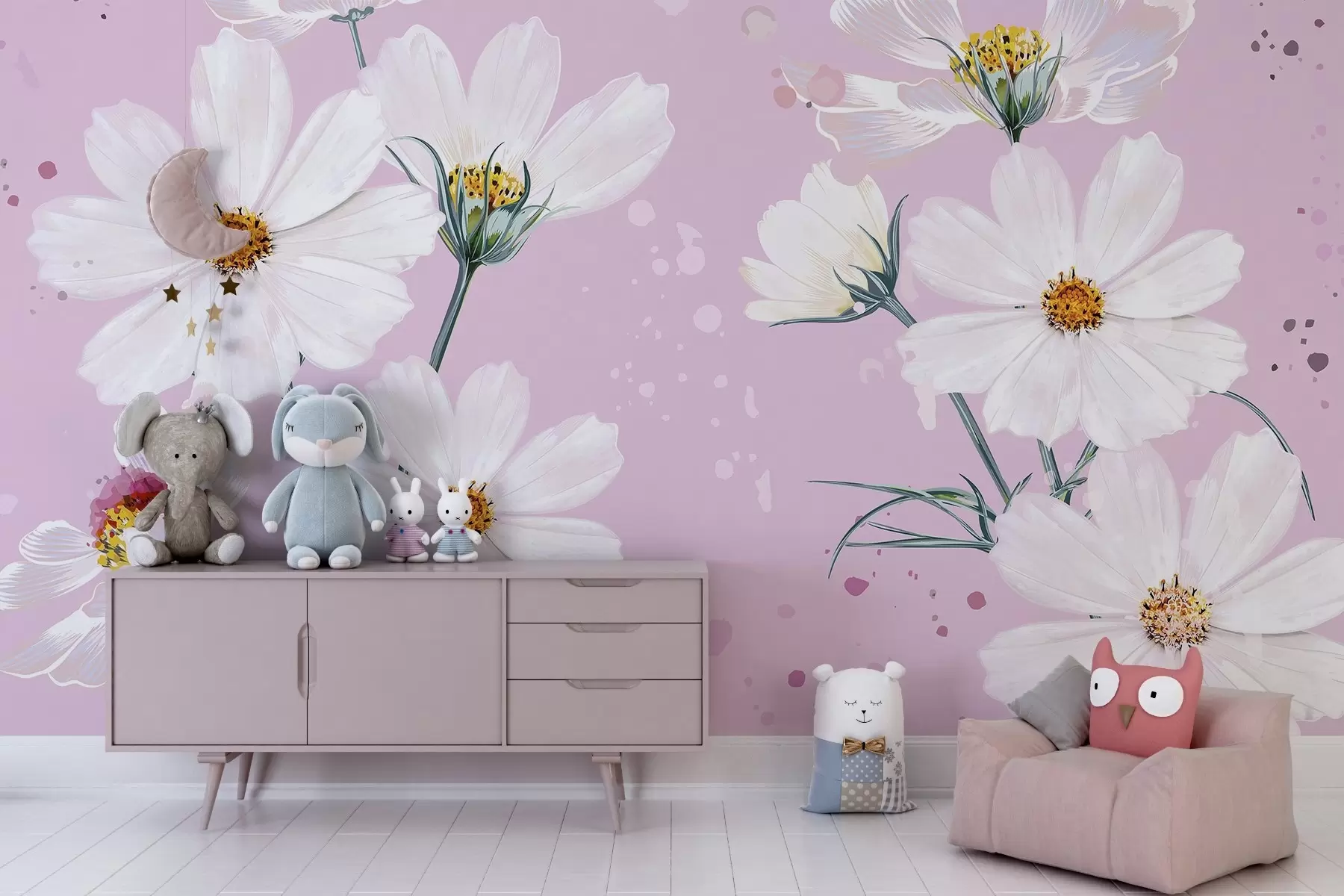 fototapeter Pink Flower Touch w02651