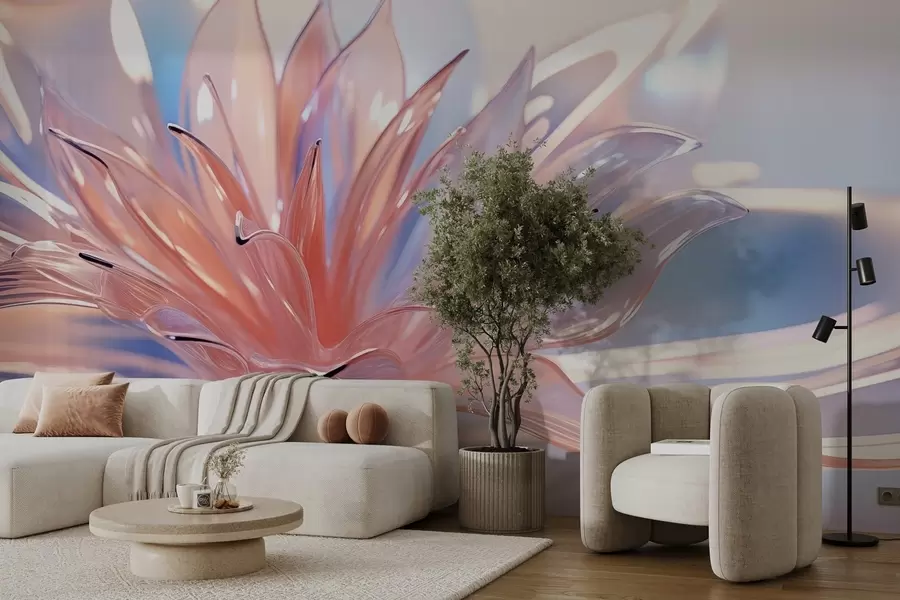 fototapeter Stor krystallblomst w02623