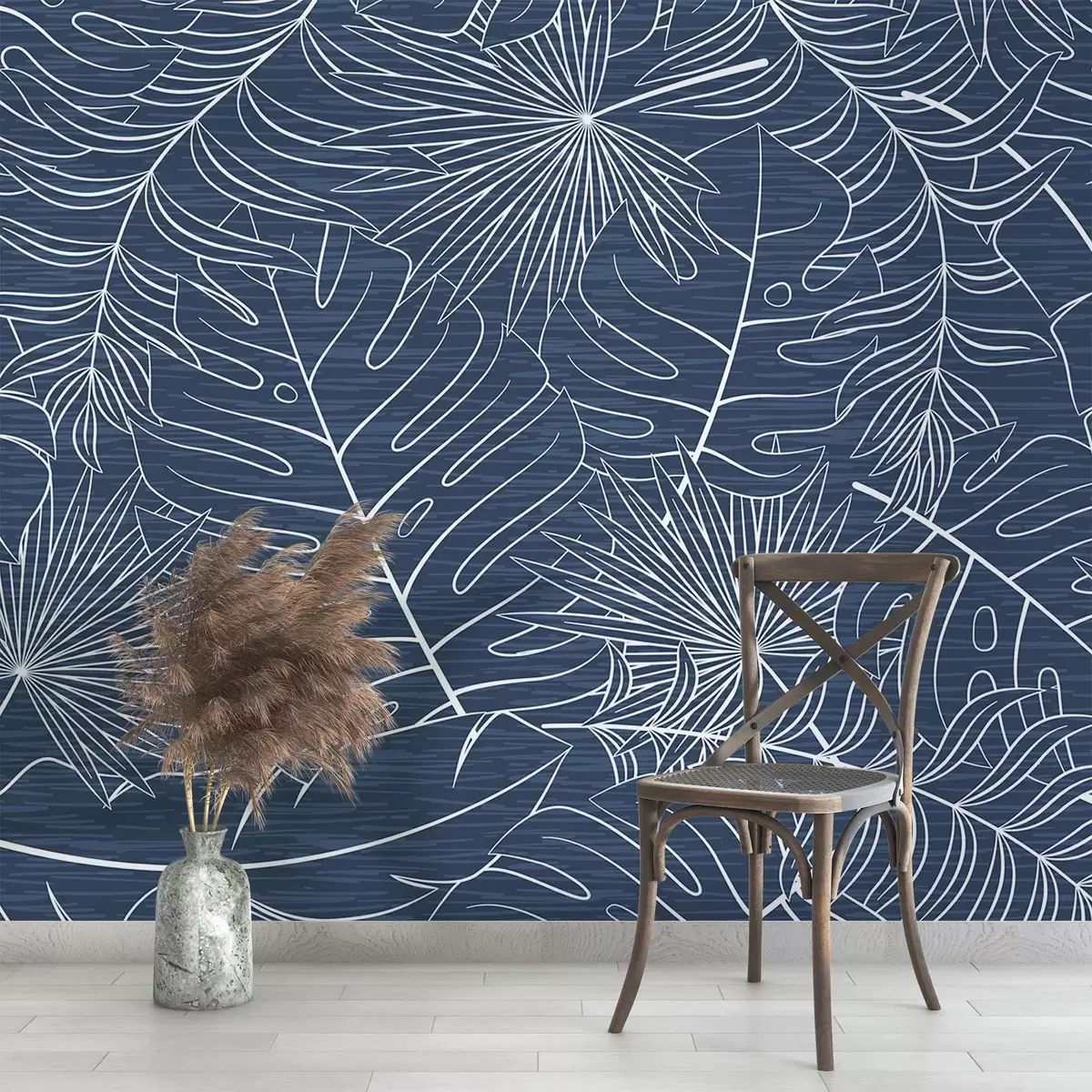 fototapeter Tropiske blader i grafisk stil w02695v1