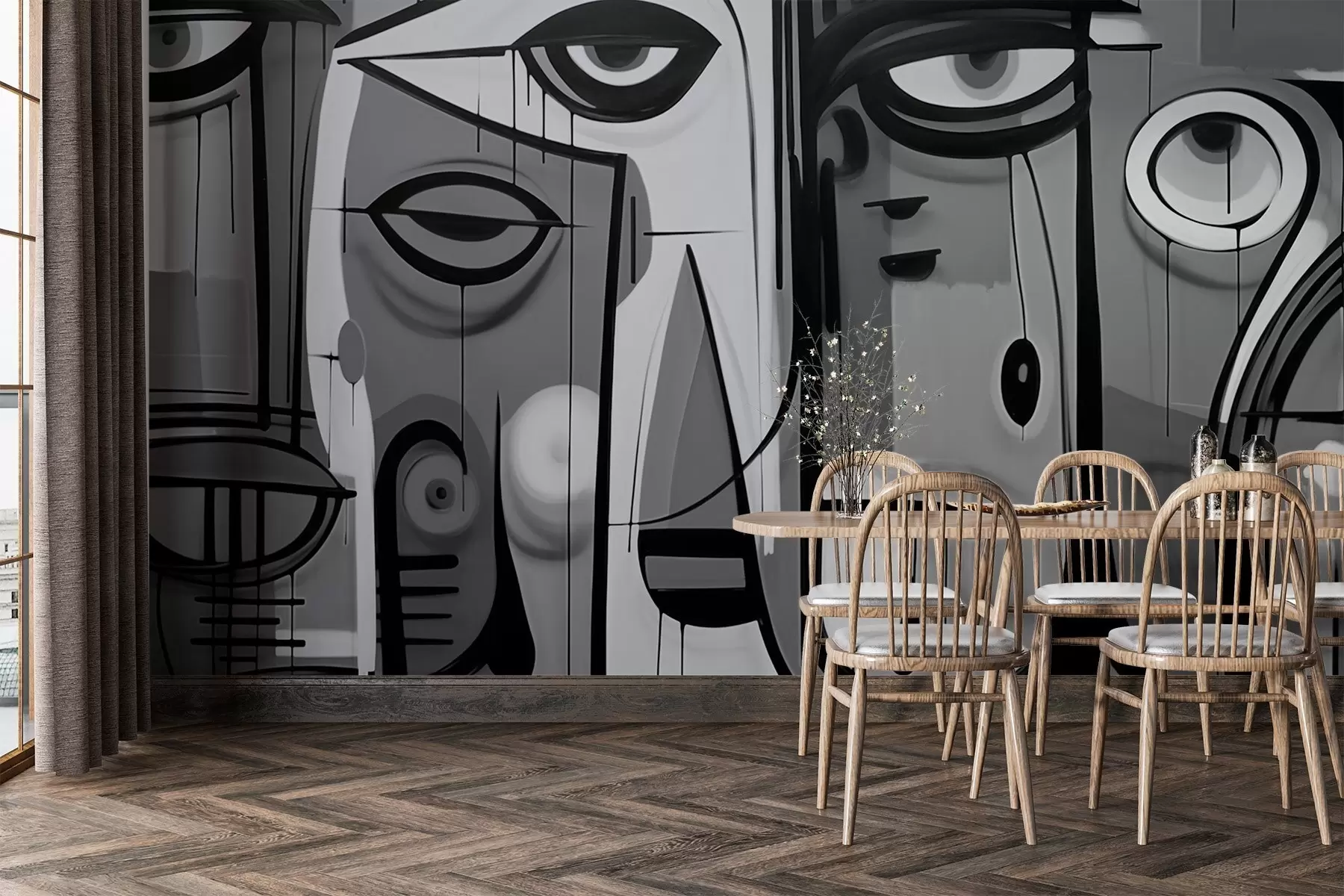 fototapeter Abstrakt portrett w02698v1