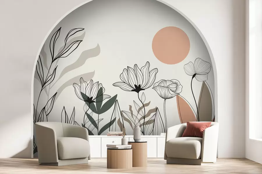 fototapeter Blomster i boho-stil w02753