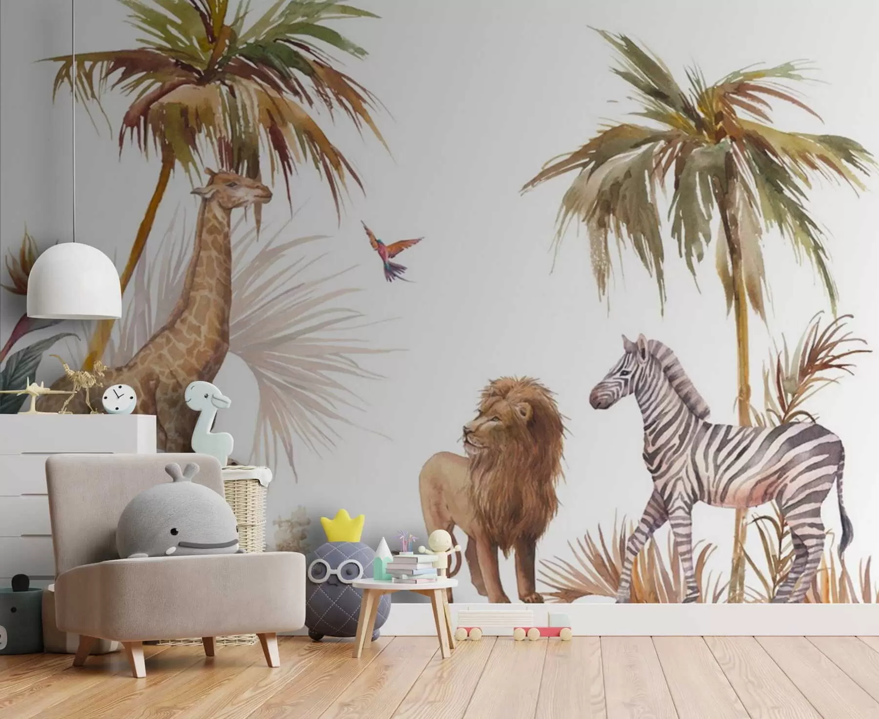 fototapeter Dyreliv under tropiske palmer u51895