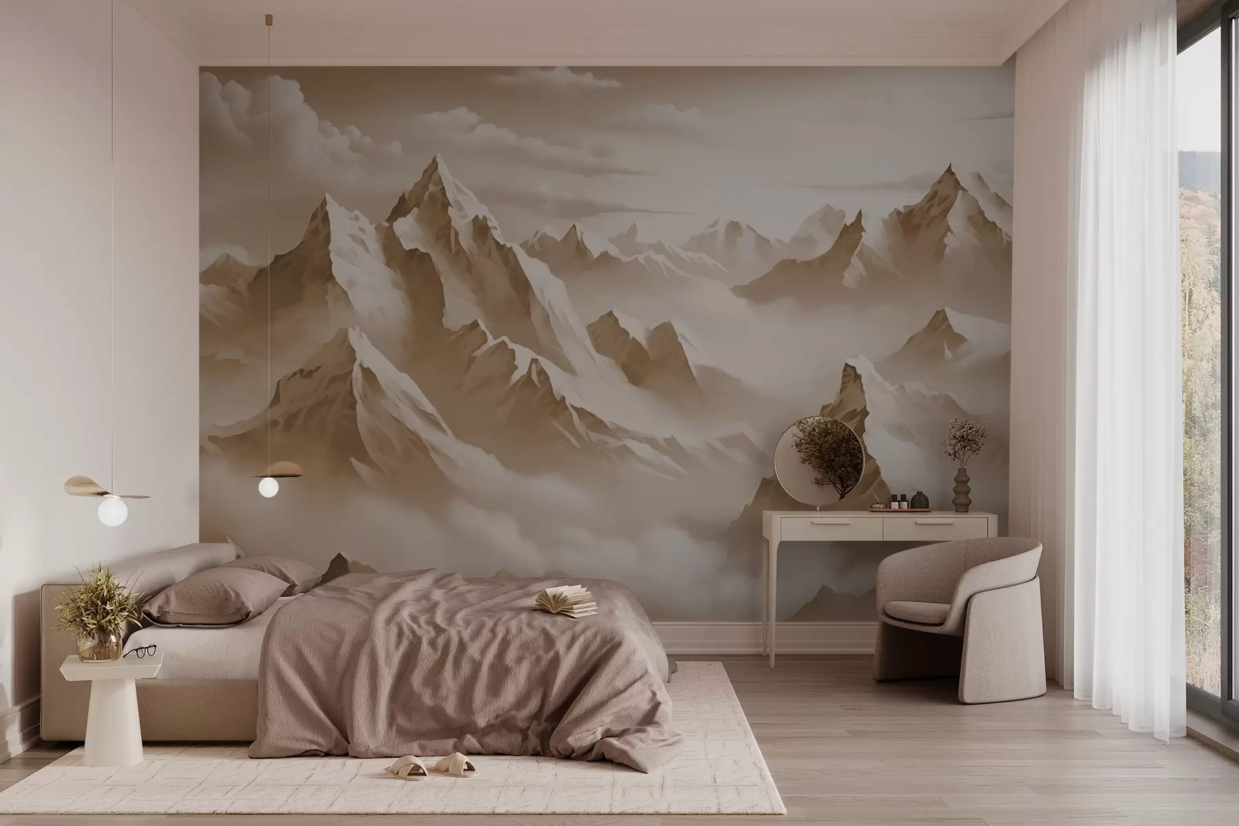 fototapeter Fjellandskap w02862v1