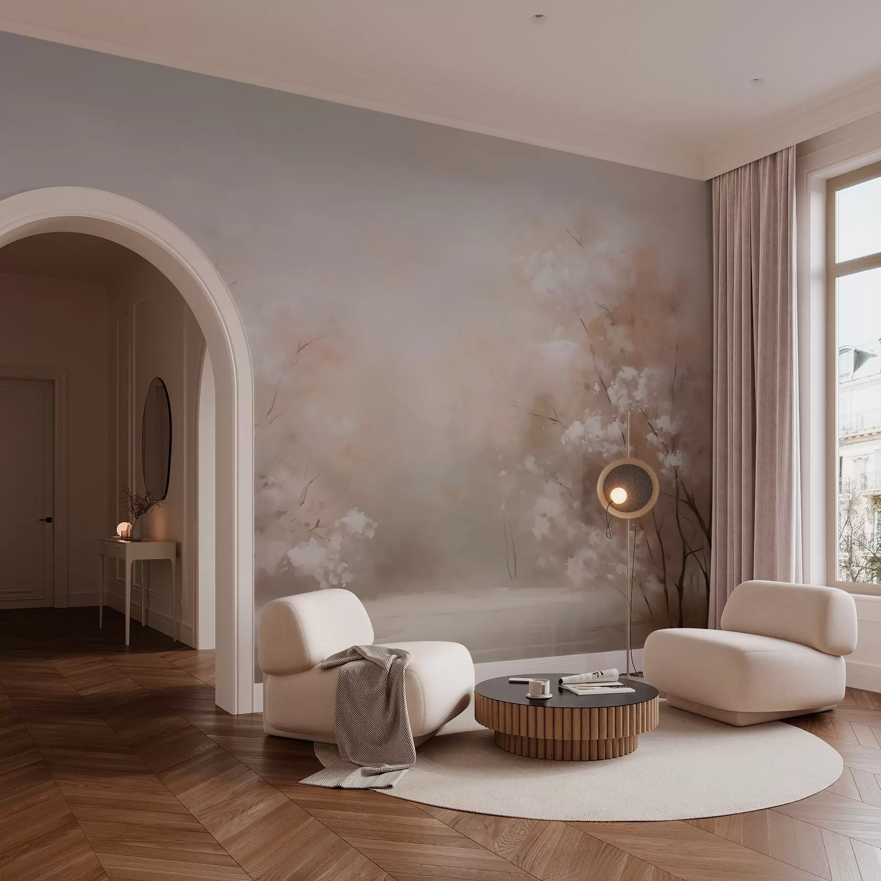 fototapeter Grove abstrakt imitasjon av maleri w02924