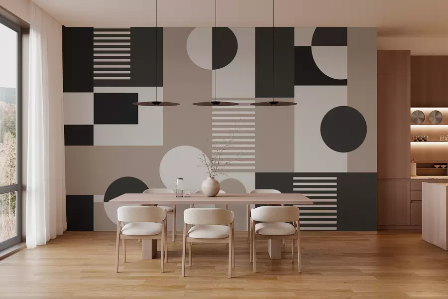 fototapeter Geometriske former i mørke farger w02916v3