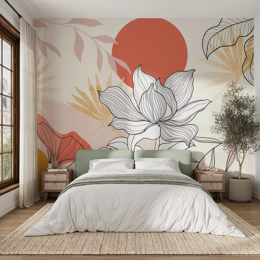 fototapeter Abstraksjon med planter w02953