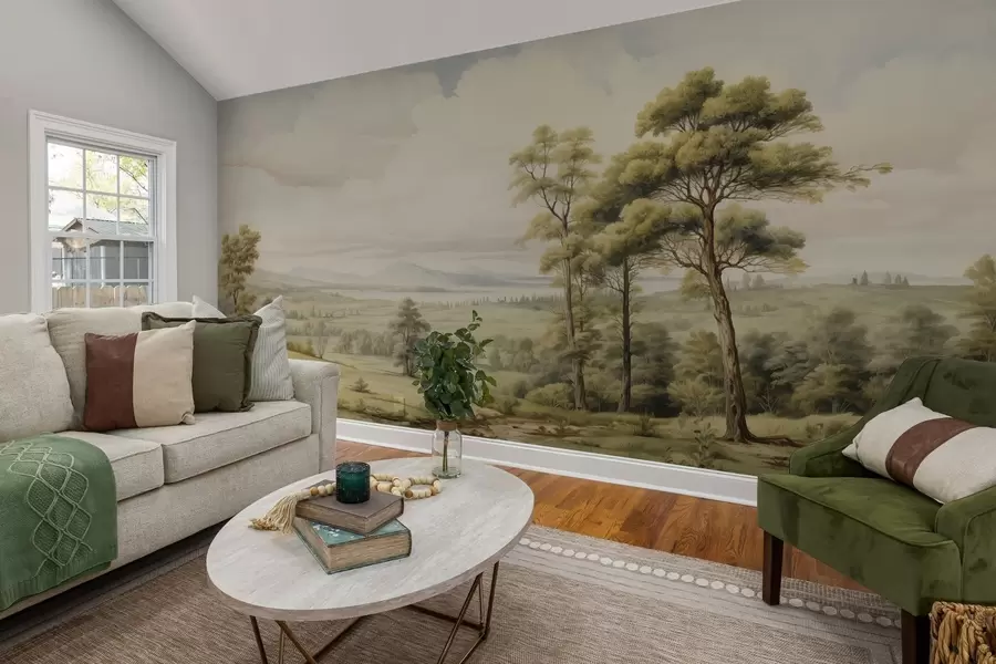 fototapeter Moderne akvarell-landskap w02978