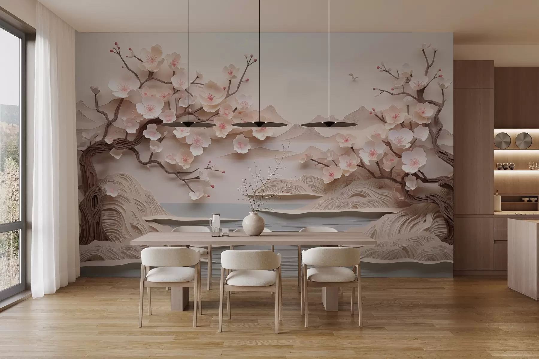 fototapeter Abstrakt sakura w02990