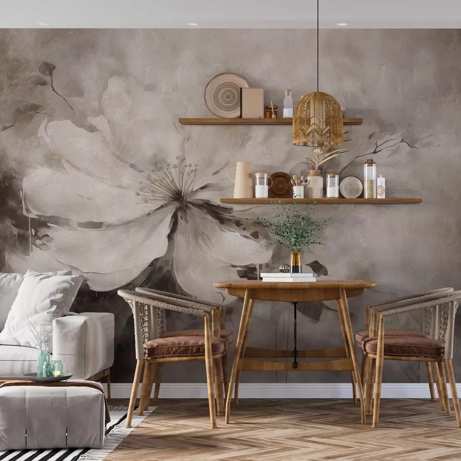 fototapeter Stor abstrakt blomst w08733