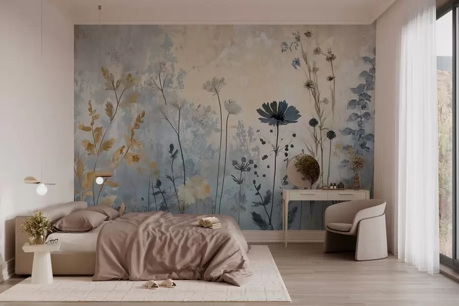 fototapeter Villblomster på en abstrakt måte w03022