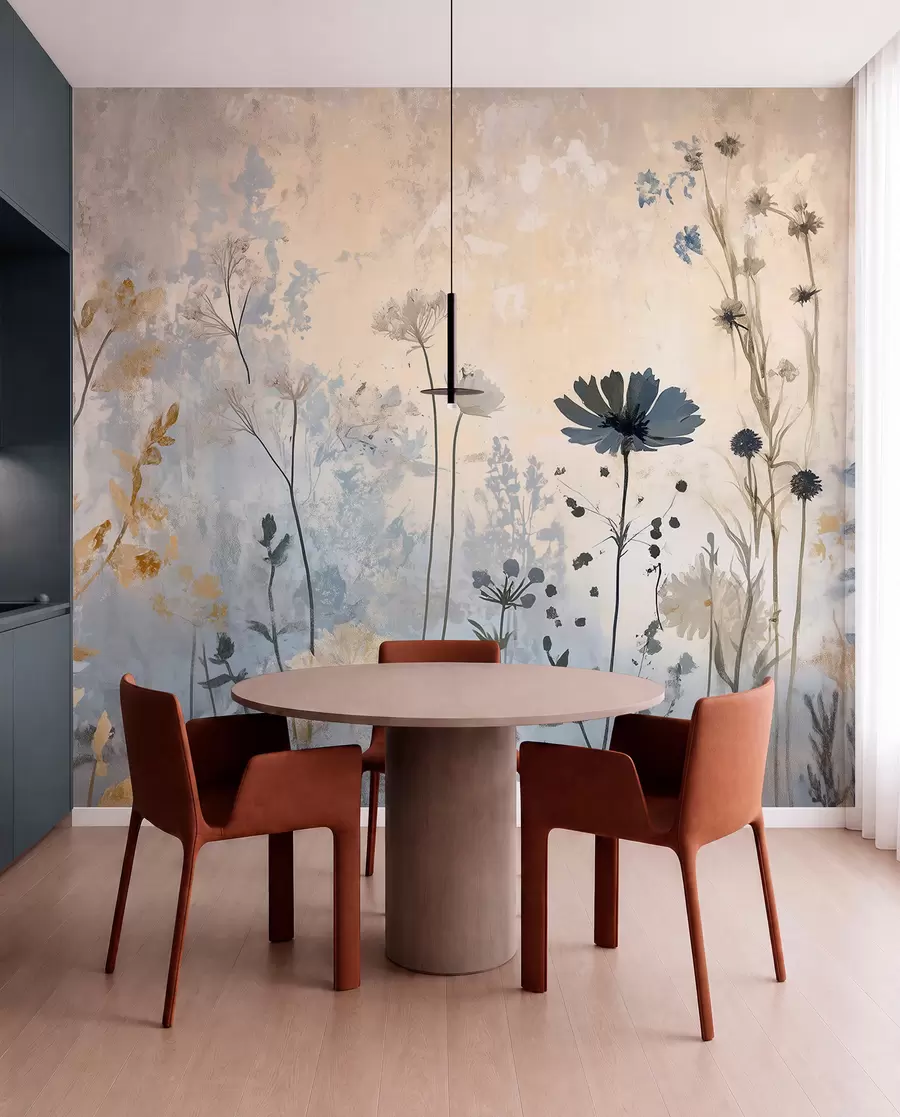 fototapeter Villblomster på en abstrakt måte w03022