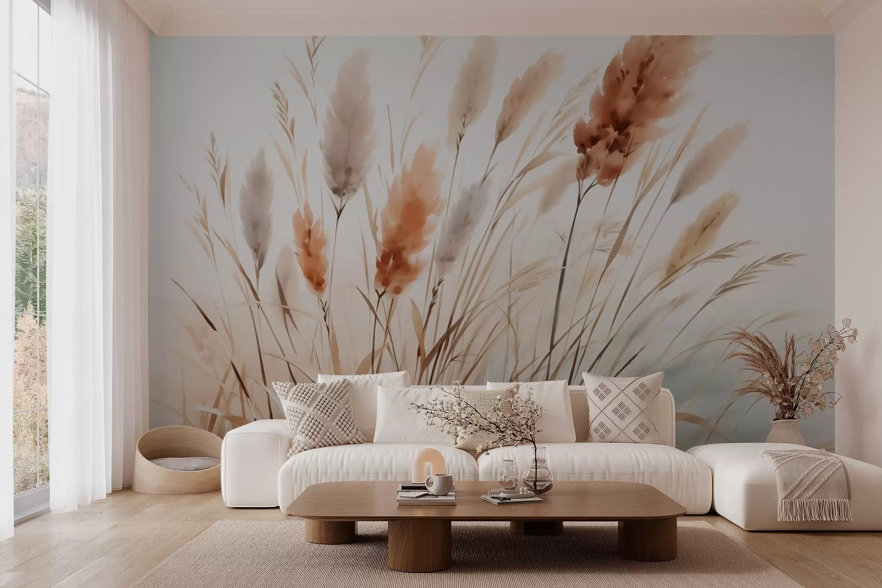 fototapeter Tørre urter imitasjon av akvarell w03179