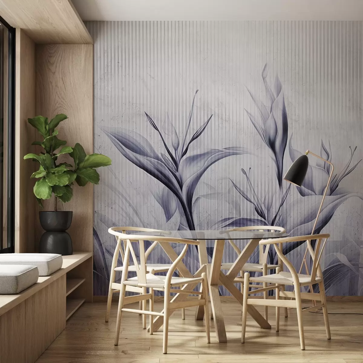 fototapeter Blader i art nouveau-stil w03212v4