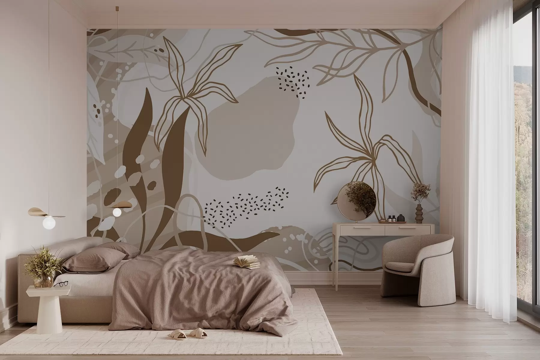 fototapeter Abstrakt botanisk motiv w03272v1