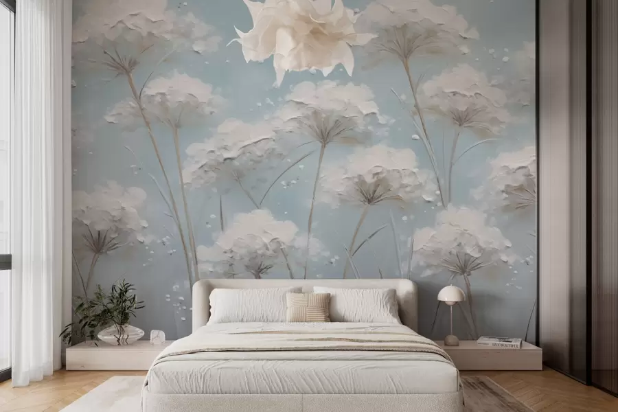 fototapeter Hvite blomster w03304