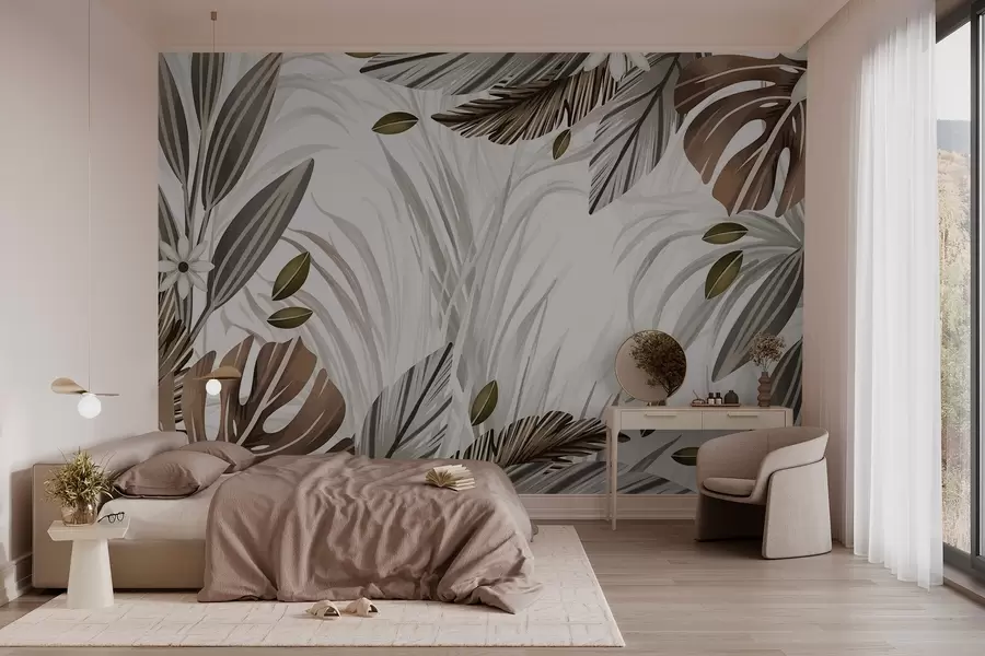 fototapeter Tropisk vegetasjon i naturlige nyanser w03261