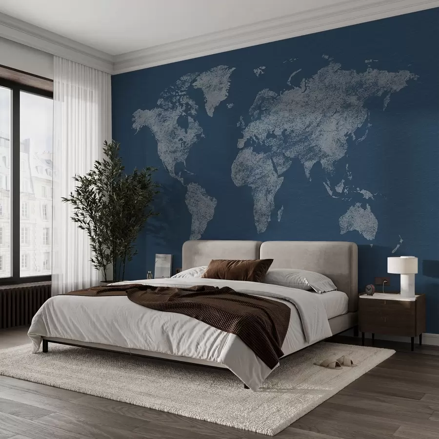 fototapeter Teksturkart over verden w03312v1