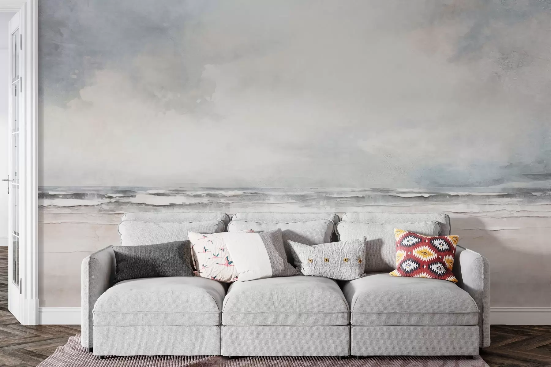 fototapeter Abstrakt horisont av himmel og hav som møtes w03441