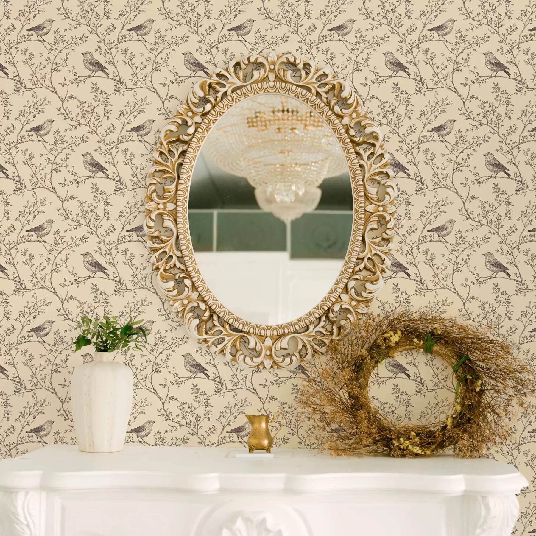 fototapeter Spurver på grener a00066