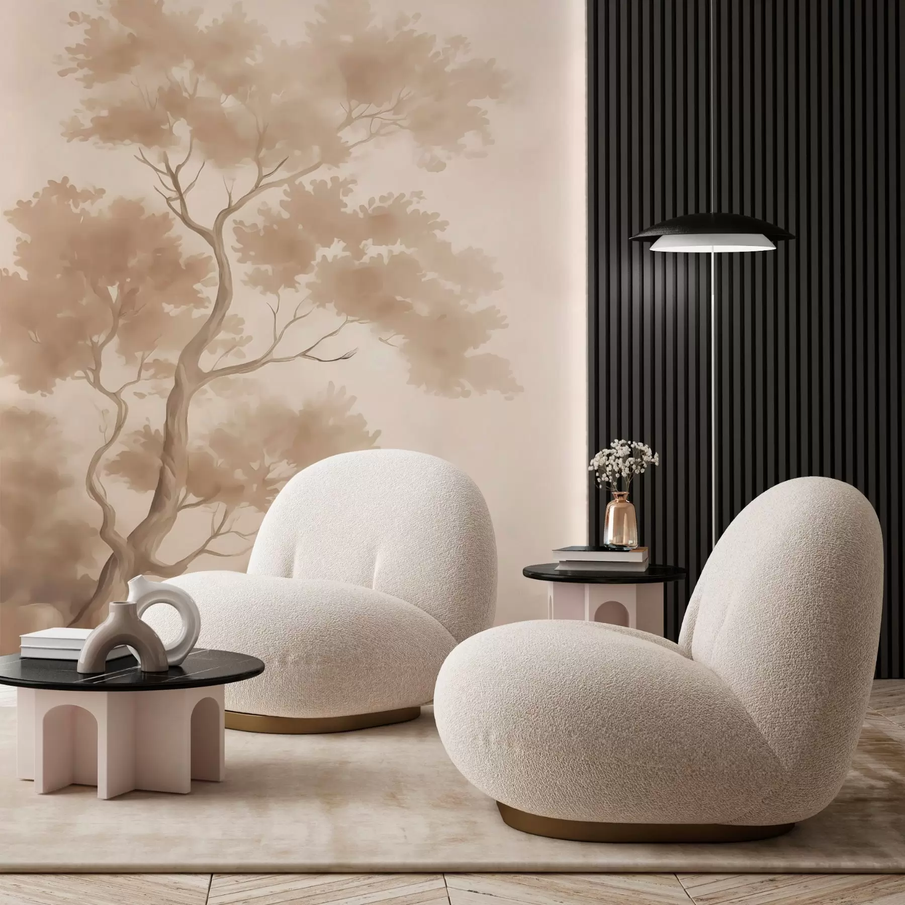 fototapeter Treimitasjon av uskarp akvarell w03471