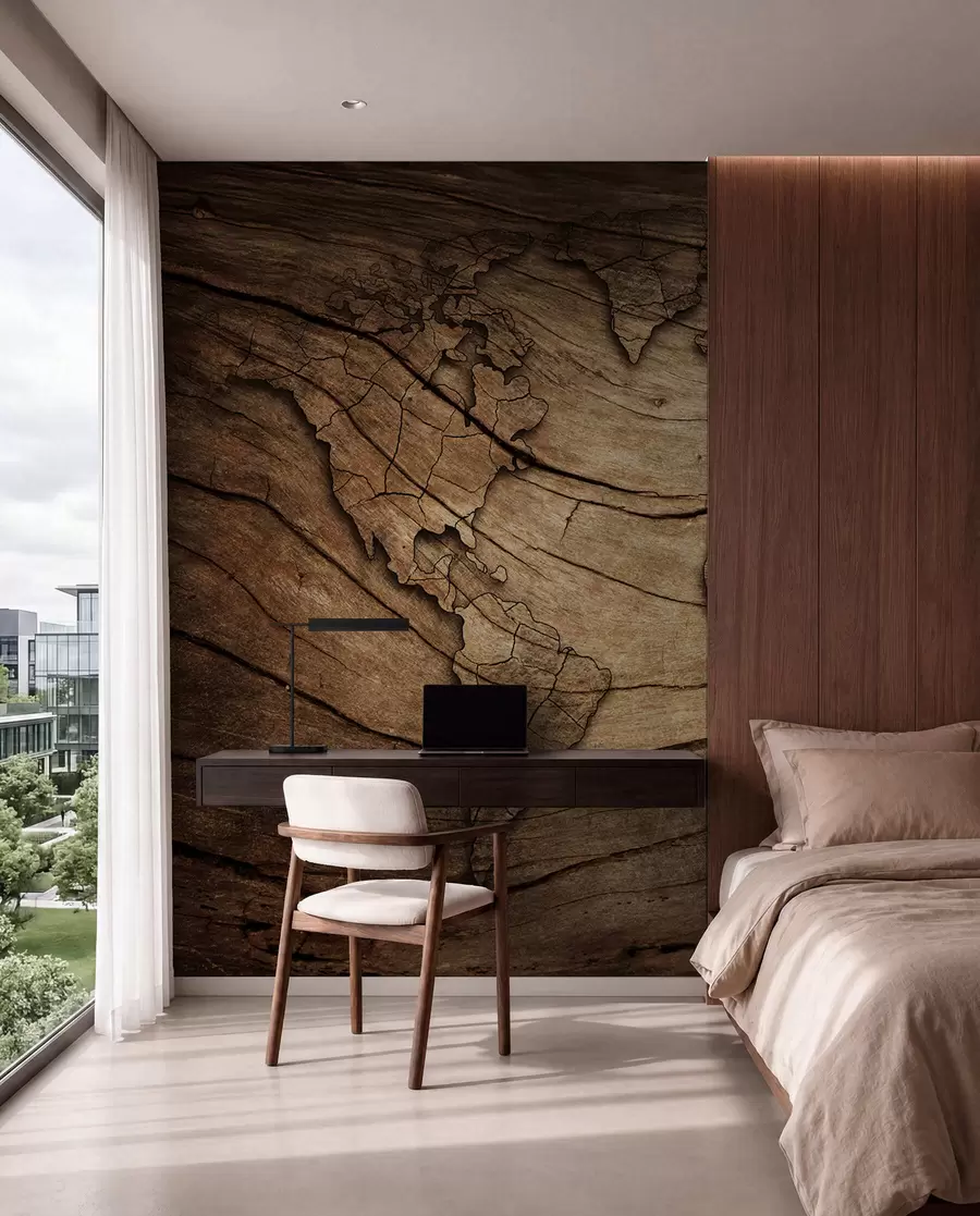 fototapeter Verdenskart på tre u53146