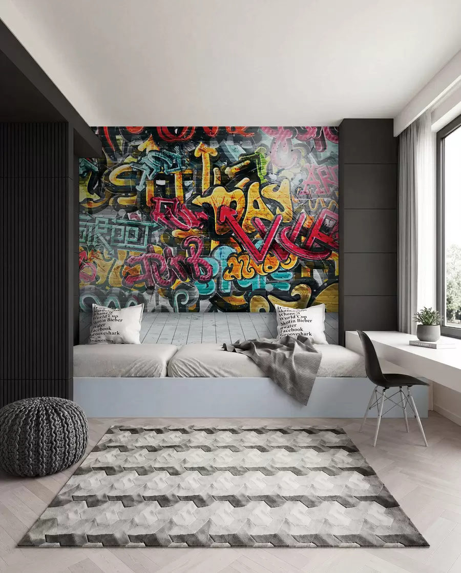 fototapeter Graffiti i fulle farger u56045