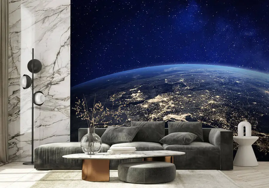 fototapeter Night Earth, sett fra stratosfæren u62035