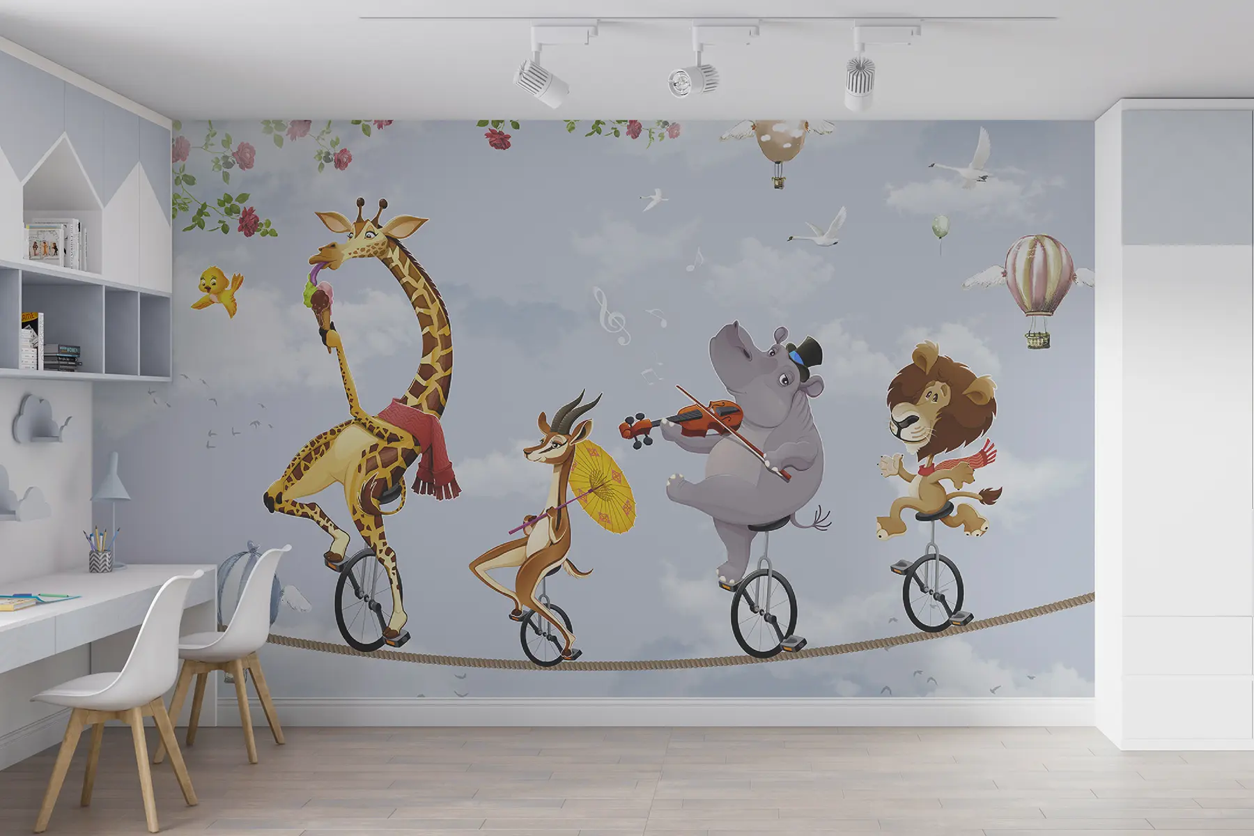 fototapeter Dyr - sirkusakrobater u26075