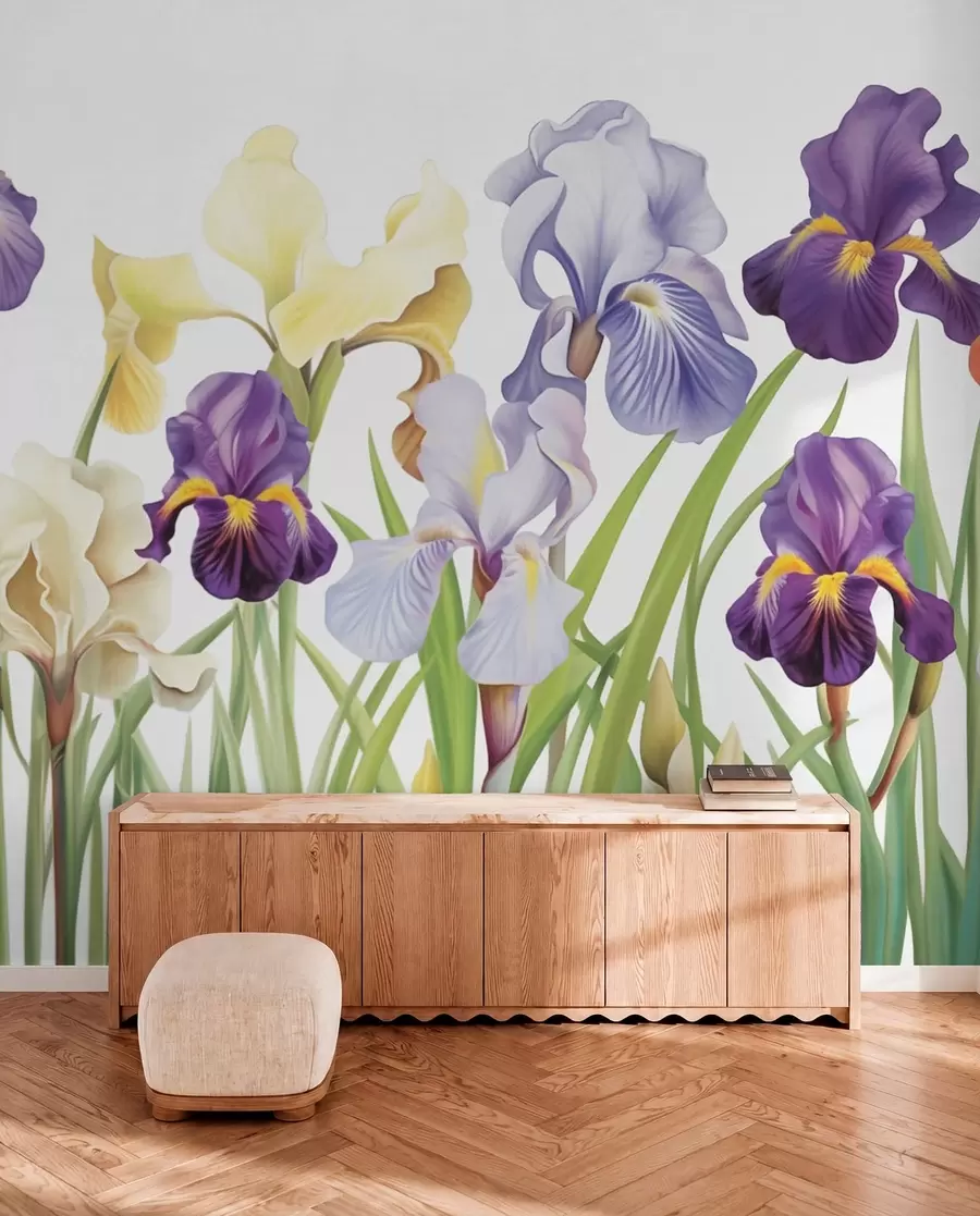 fototapeter Irisblomster w03641