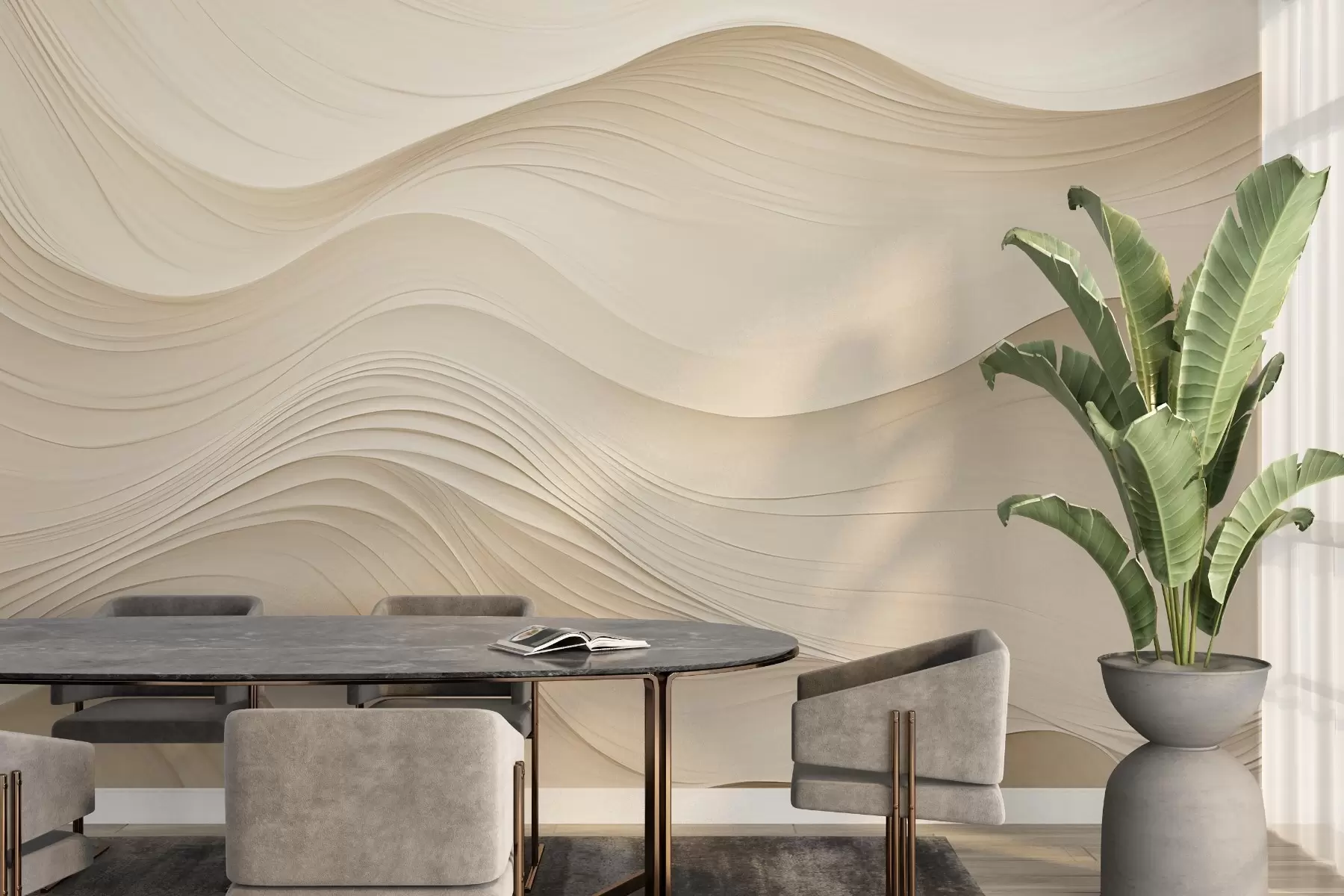 fototapeter Vaniljebølge w03635