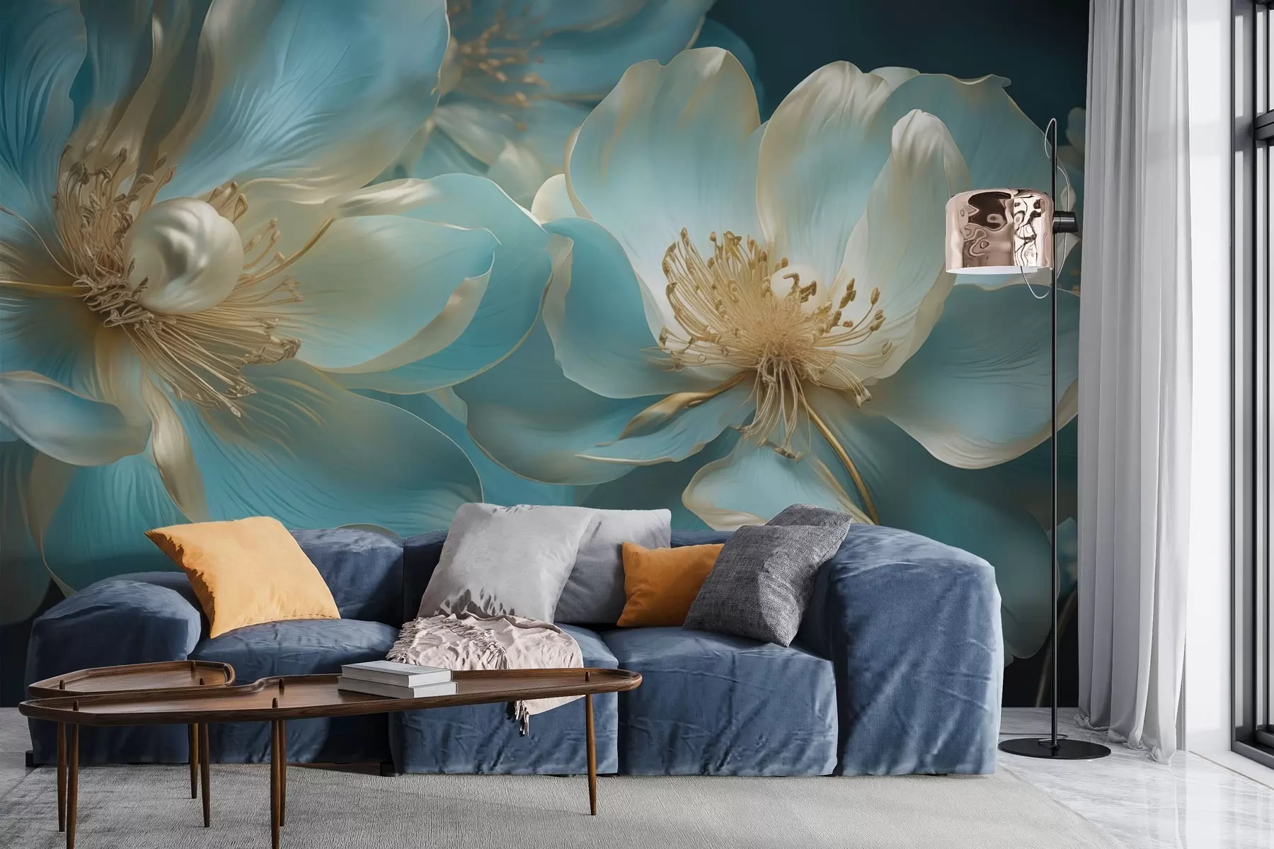 fototapeter Delikate eventyrblomster w03652