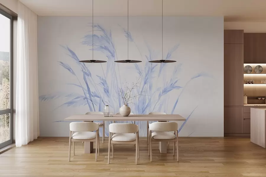 fototapeter Monokrome vintage hveteører w09068v1