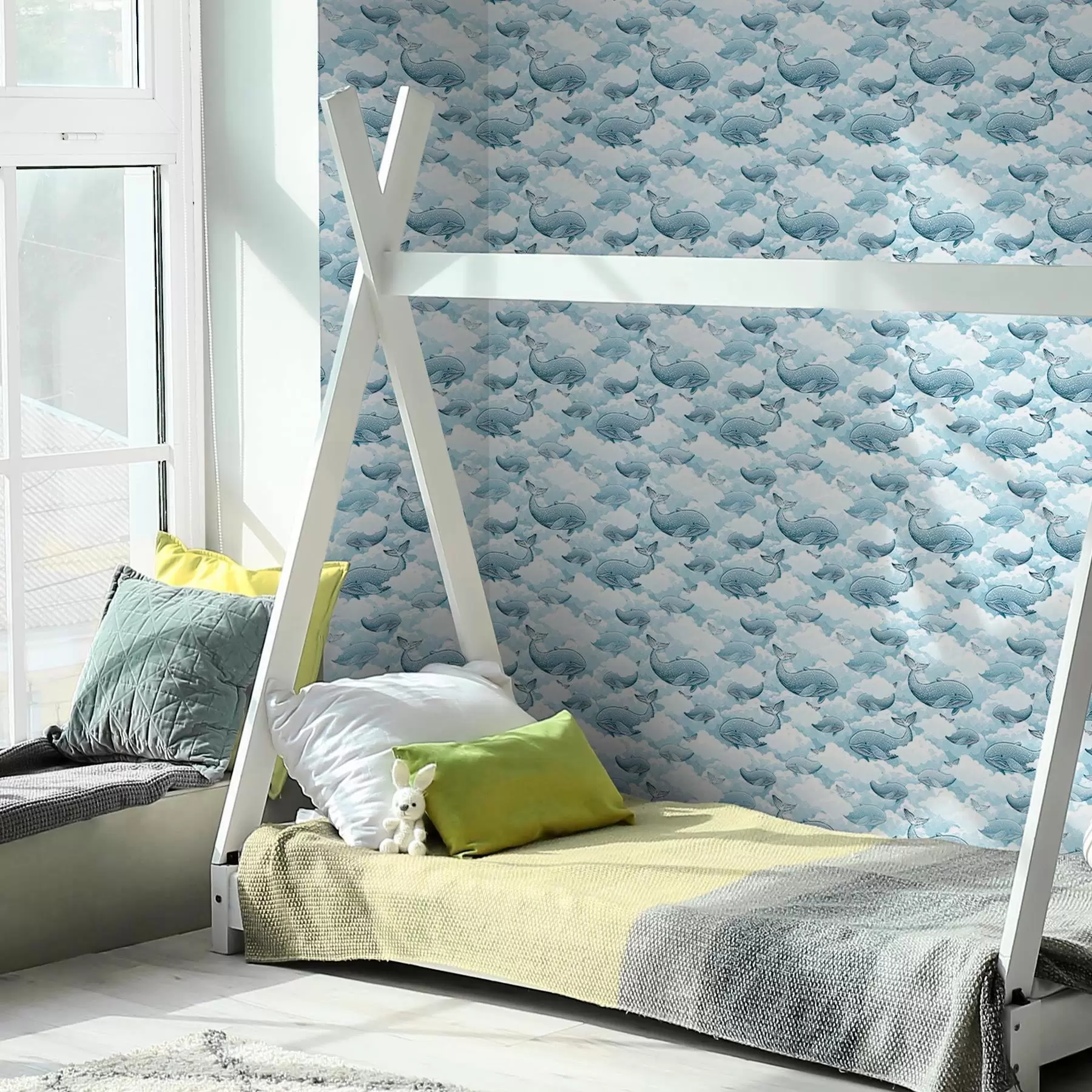 fototapeter Hvaler og skyer a00123