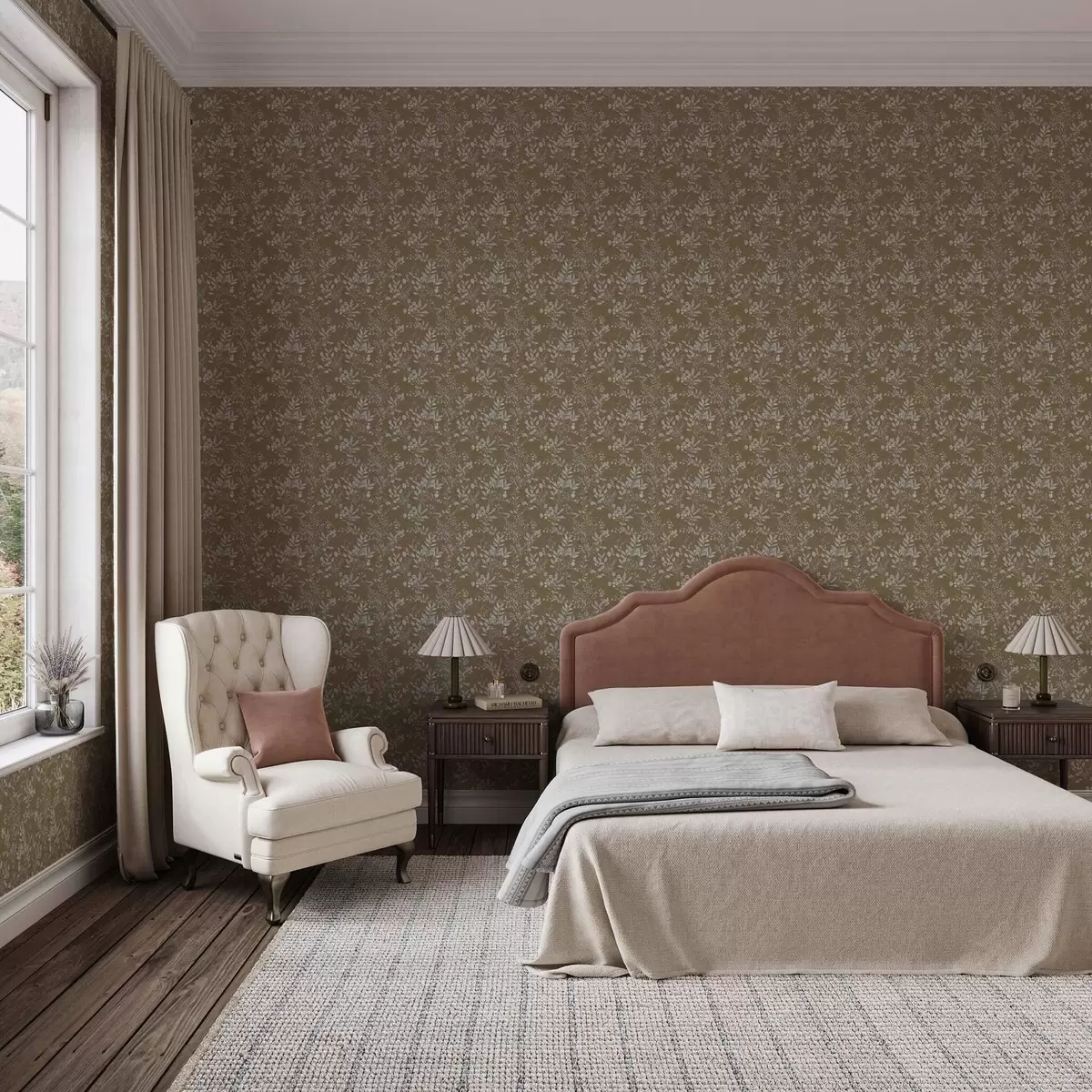 Bakgrunn Planter og hvite grener a00166v1