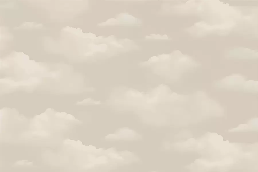 fototapeter Kremete skyer på en lys beige bakgrunn w03994