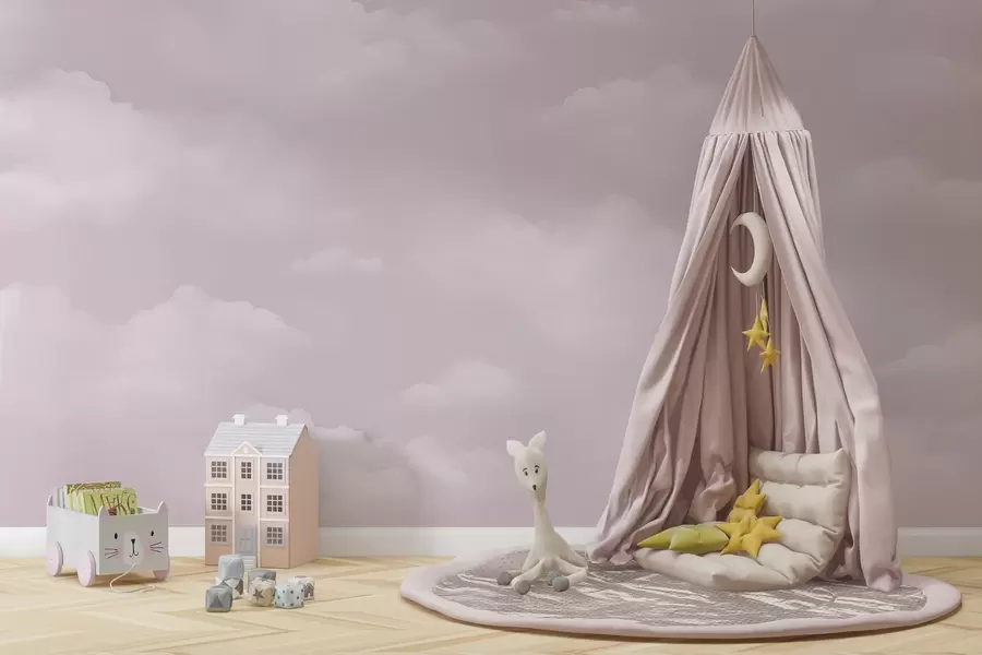 fototapeter Rosa skyer i sarte pastellfarger w03994v2