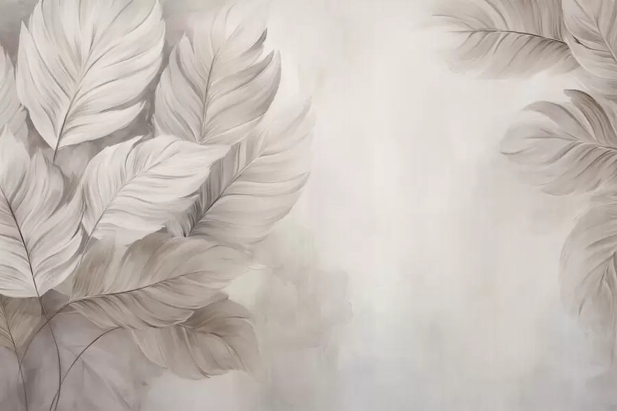 fototapeter Pastellfargede blader w09175